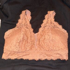 Aerie Eyelash Lace Bralette in Mauve